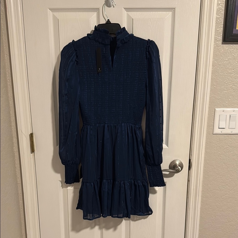 Lulu's Navy Blue Mini Dress Size XS - Picture 3 of 3